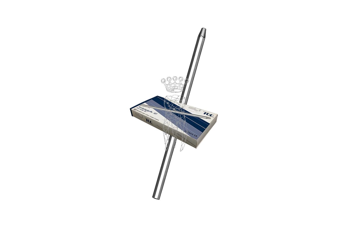 6er SET Mundspiegelgriffe 8-kant massiv rostfrei - Gewinde M2.5mm – Carl Martin, Mundspiegel und Zubehör