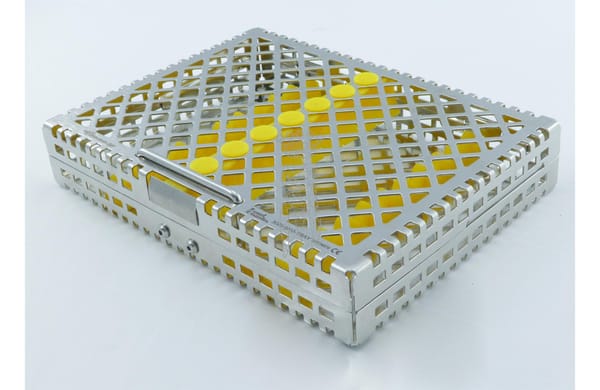 Steri-Wash-Tray 190x140x34mm 10 Instrumente - Silikon gelb