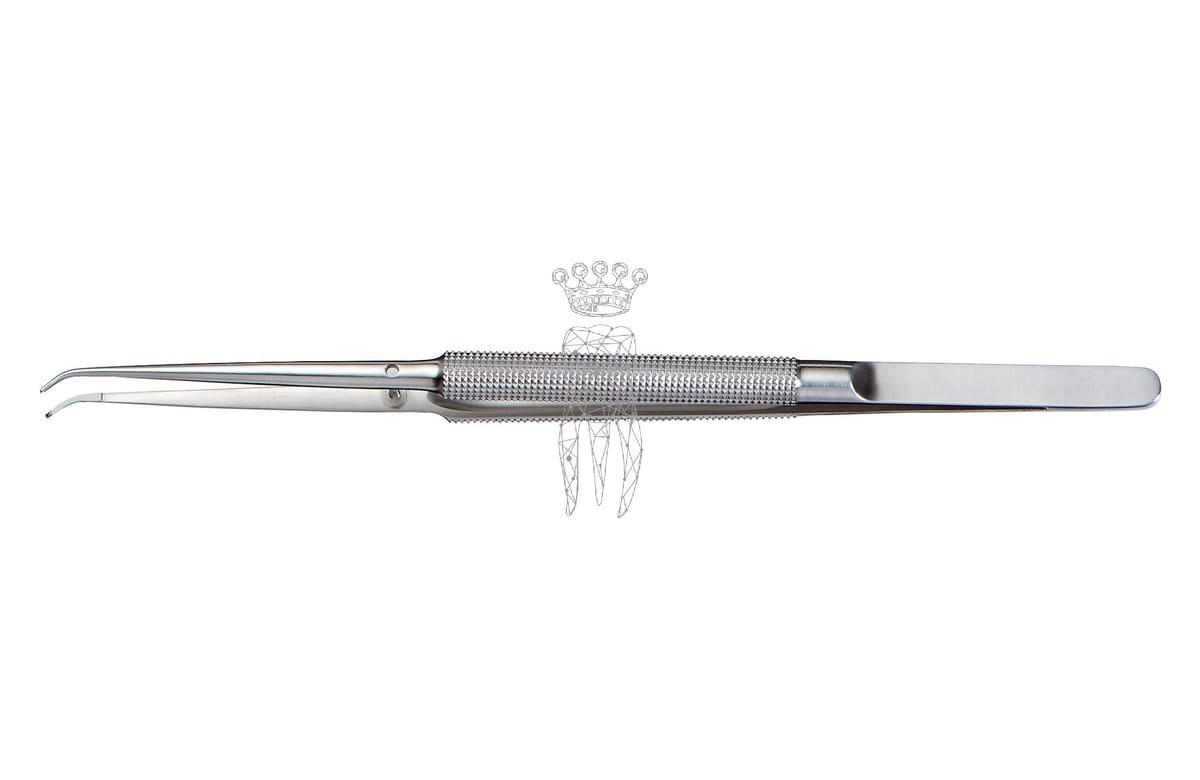 MIKRO-Pinzette 0.8 mm gebogen Rundgriff – Carl Martin, Pinzetten