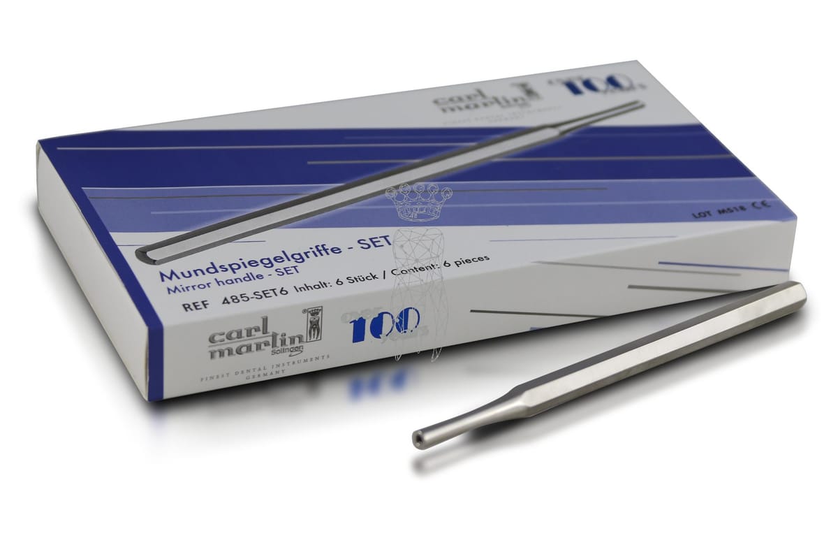 6er SET Mundspiegelgriffe 6-kant hohl rostfrei - Gewinde M2.5mm – Carl Martin