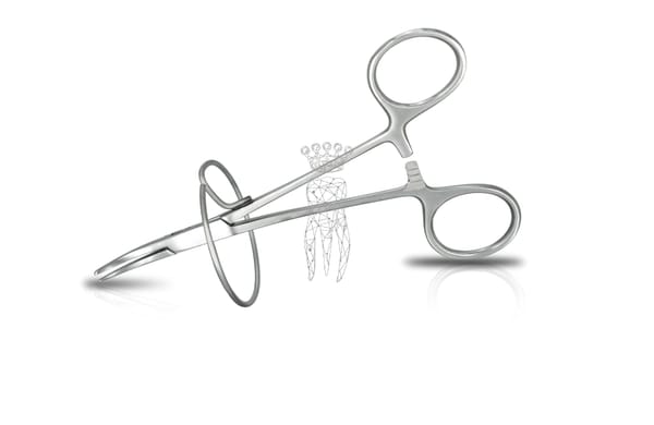 Kronenhaltezange gebogen 12.5cm