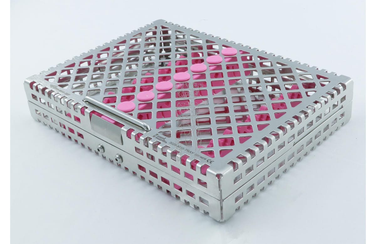 Steri-Wash-Tray 190x140x34mm 10 Instrumente - Silikon pink – Carl Martin, Trays, Sterilization Containers and Accessories