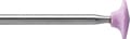 Grinding point, pink, medium hardness, medium grain size, form: knife-edge on concave base 132-804-00