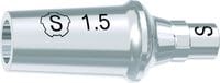 tioLogic® TWINFIT titanium abutment S, conical, GH 1.5 mm, incl. AnoTite screw 346-130-01