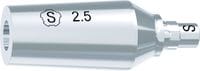 tioLogic® TWINFIT titanium abutment S, platform, GH 2.5 mm, anatomical, incl. AnoTite screw 346-139-02