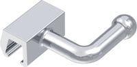 Clamping tube with hook, maxilla right / mandible left, rectangular, slotted 480-619-00