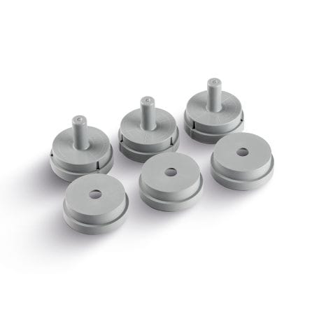 Muffelsystem 200g 13mm mit je 3x Muffelbasis und -lehre 898/119