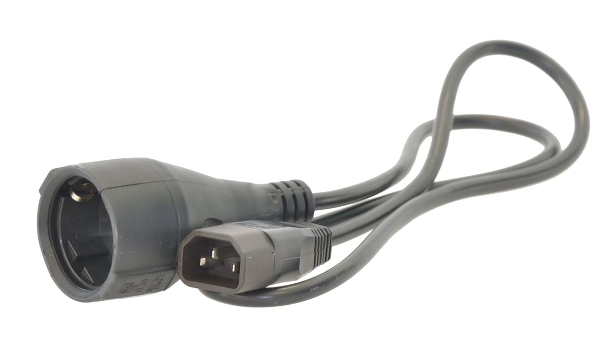 Zuleitung H05VV-F3G1,0 sw 1000mm 10A Schukokupplung/C14 Z1 Serie 012/00702 – Zubler Gerätebau