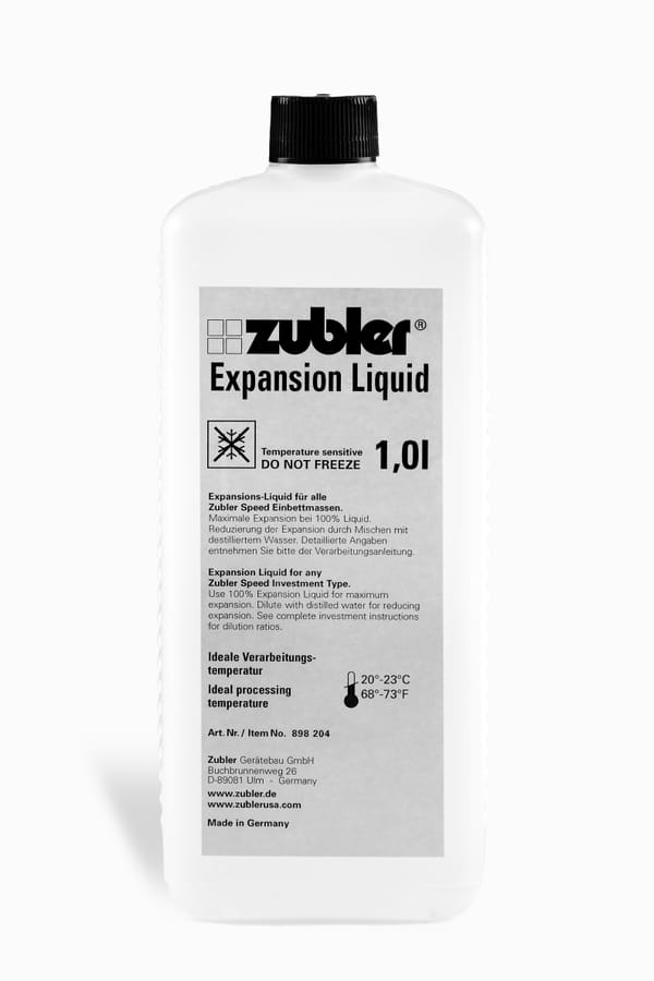 ZUBLER Liquid 1,0 Liter für alle ZUBLER Einbettmassen 898/204