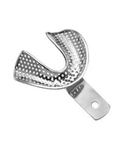 Edentulous Perforated XL Lower Tray: Precision for Dental Impressions