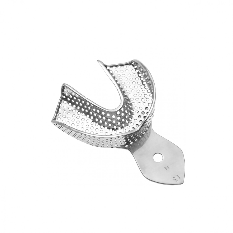 Perforated M Lower Impression Tray: Precision Fit for Dental Impressions