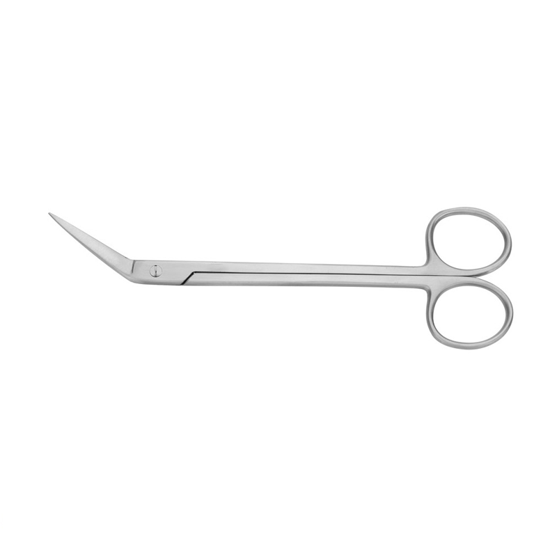 Angular Precision: 16cm Curved Lockling Surgical Scissors for Professionals