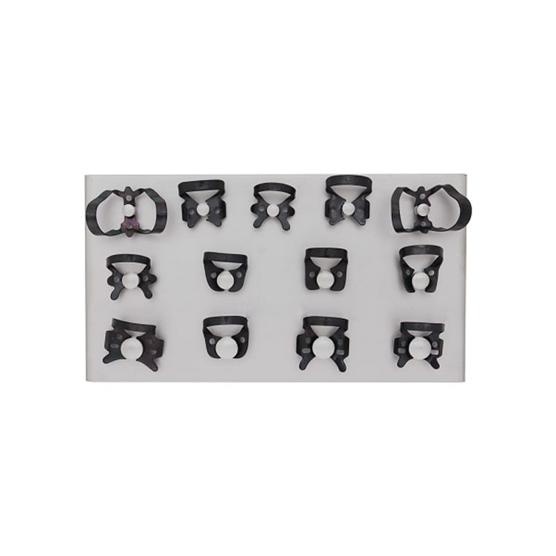 Rubber Dam Clamps: Set of 13 TIT Black Dental Tools – Absolute Sport Srl Skeema Dental Italia, Rubber Dam Clamps