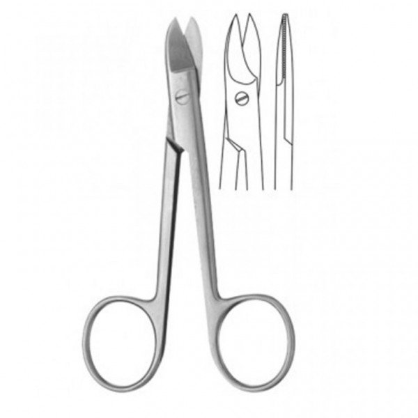 Serrated Precision: Straight Crown Scissor for Dental Excellence – Absolute Sport Srl Skeema Dental Italia, Scissors & Needle Holders