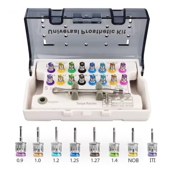 High Quality Screwdriver Tools Dental Implant Torque Wrench Ratchet 10-70NCM with Drivers &amp; Wrench Kit