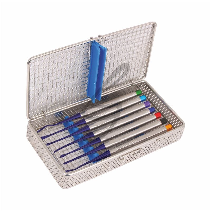 Luxation Set (blau titanbeschichtet) – Soligs, Wurzelheber