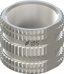 Sleeve, Ø 5mm, H 5mm, guided, stainless steel