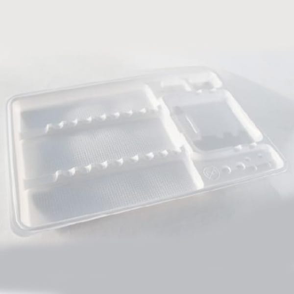 Plateaux plastique divisés jetables 400 pcs/pk