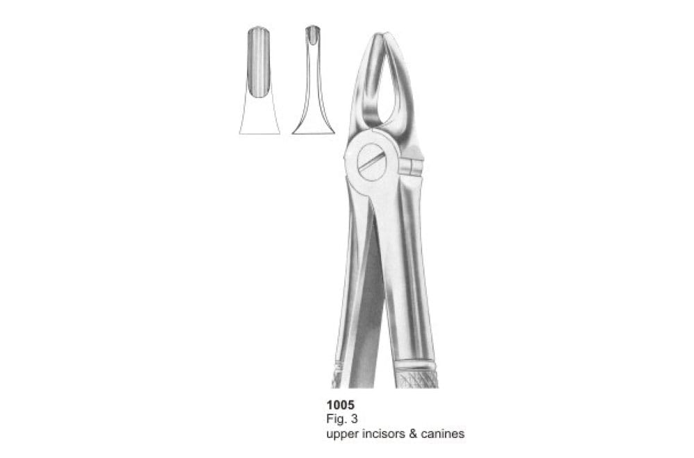 Davier d'extraction Fig. 3 – Vase Instruments, Extraction Forceps