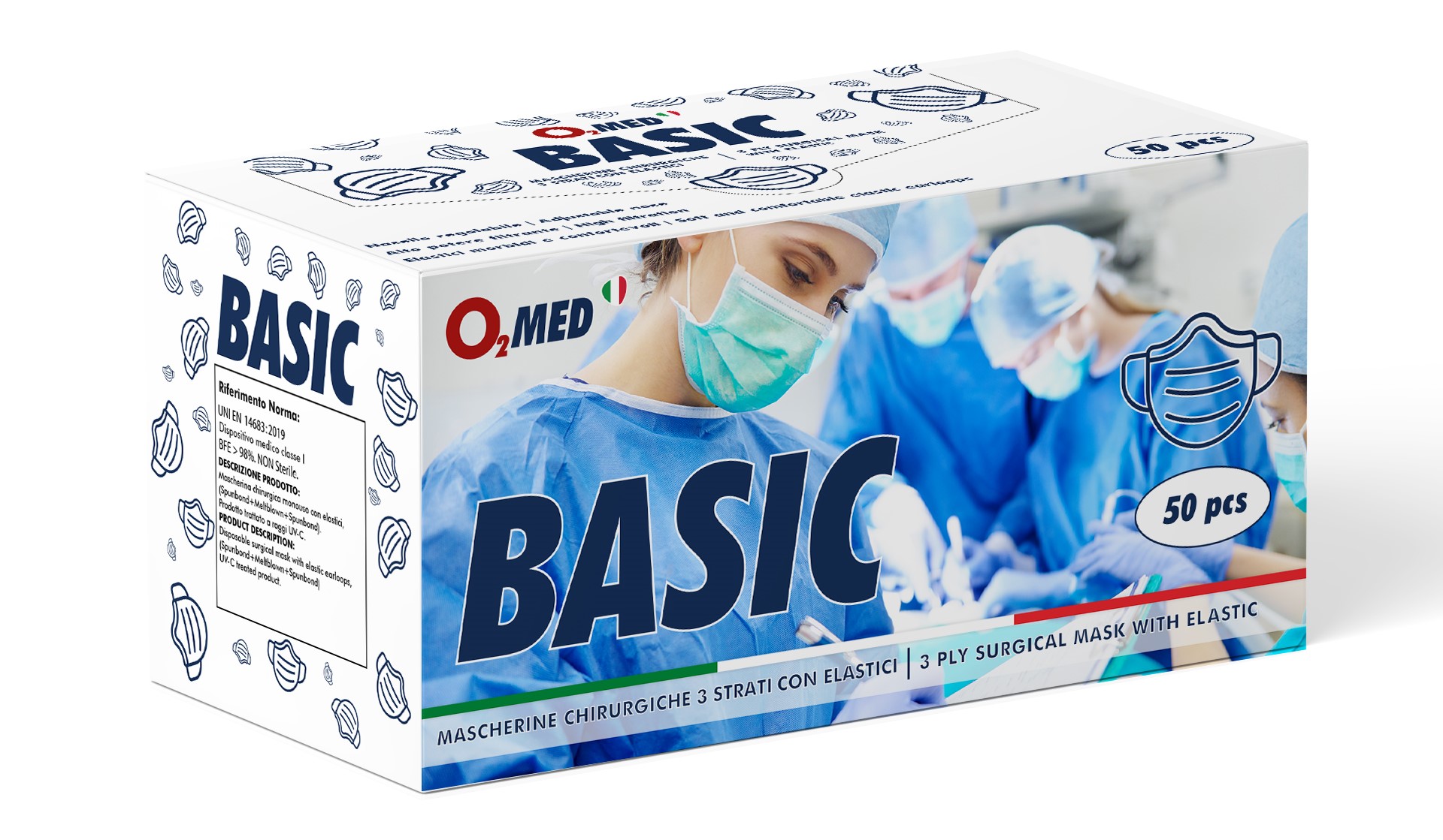 O2 MED BASIC MASCHERINE CHIRURGICHE
