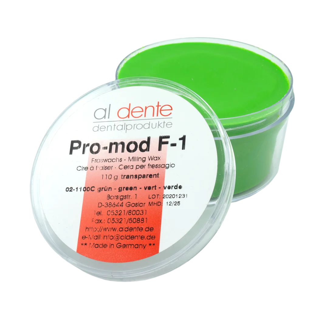 Pro-Mod F-1 Grün Transparent, 110 g – al dente Dentalprodukte, Wachse