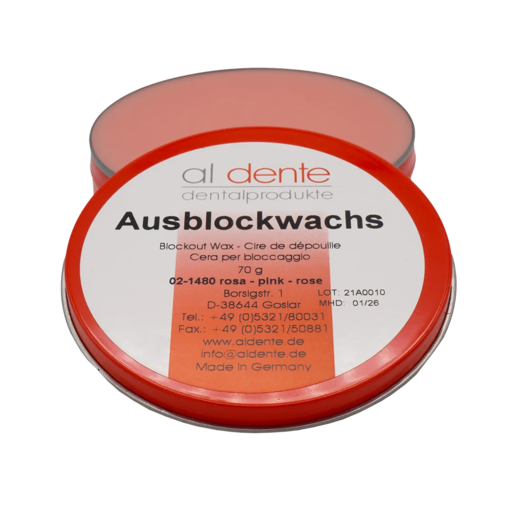 Blockout-Wachs pink – al dente Dentalprodukte, Dentalwachse