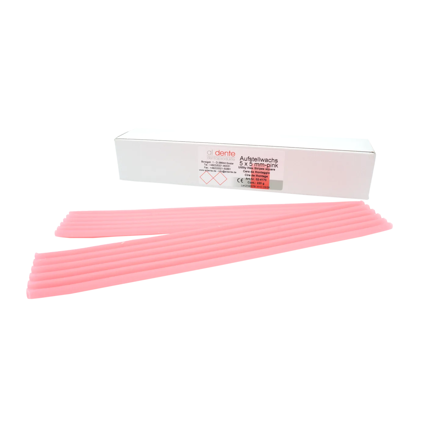 Cire de mise en moufle rose clair