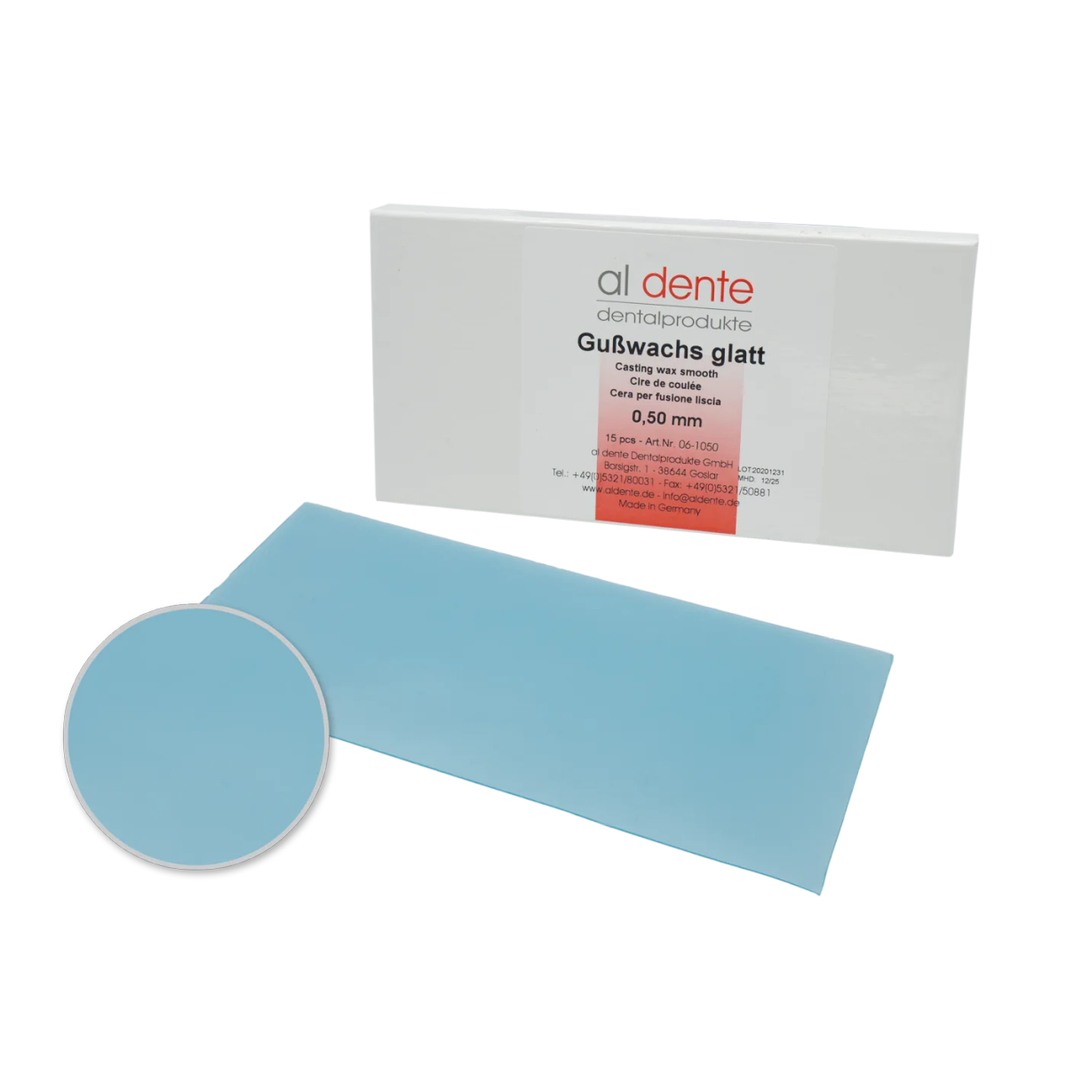 Gusswachs glatt – al dente Dentalprodukte, Wachse