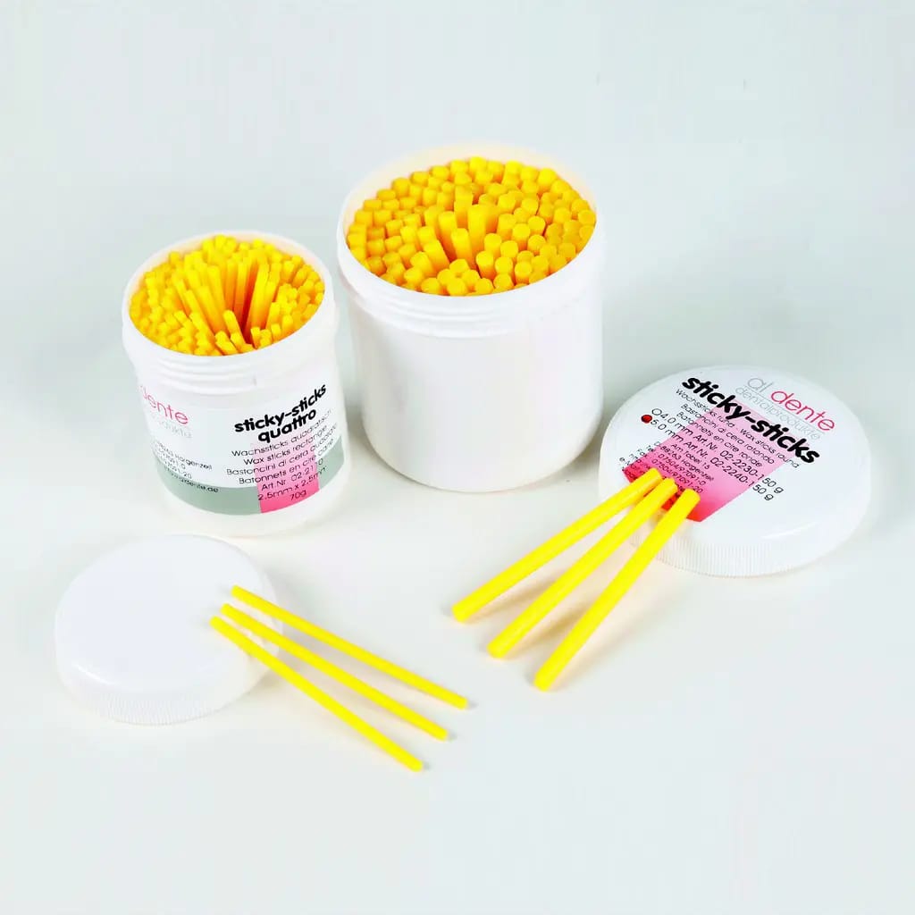 Sticky Sticks round ø 5,0 mm, 150 g – al dente Dentalprodukte, Waxes