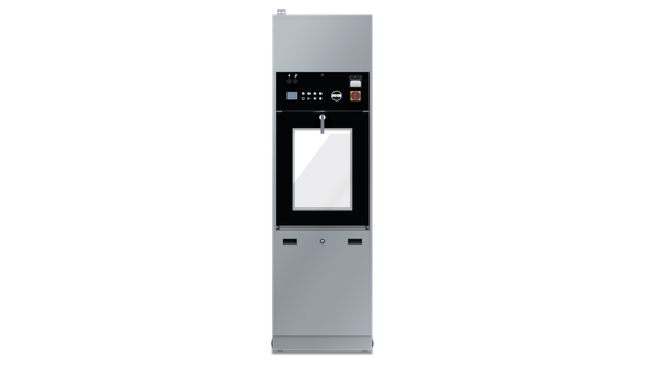 Laveur-désinfecteur à double porte manuelle en verre avec séchage et chaudière