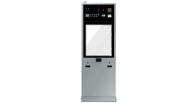 Laveur-désinfecteur à double porte automatique en verre et système de séchage
