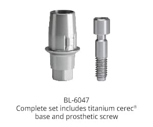 Base in Titanio Cerec EL / BL – C-TECH IMPLANT srl, Composants et piliers d'implants