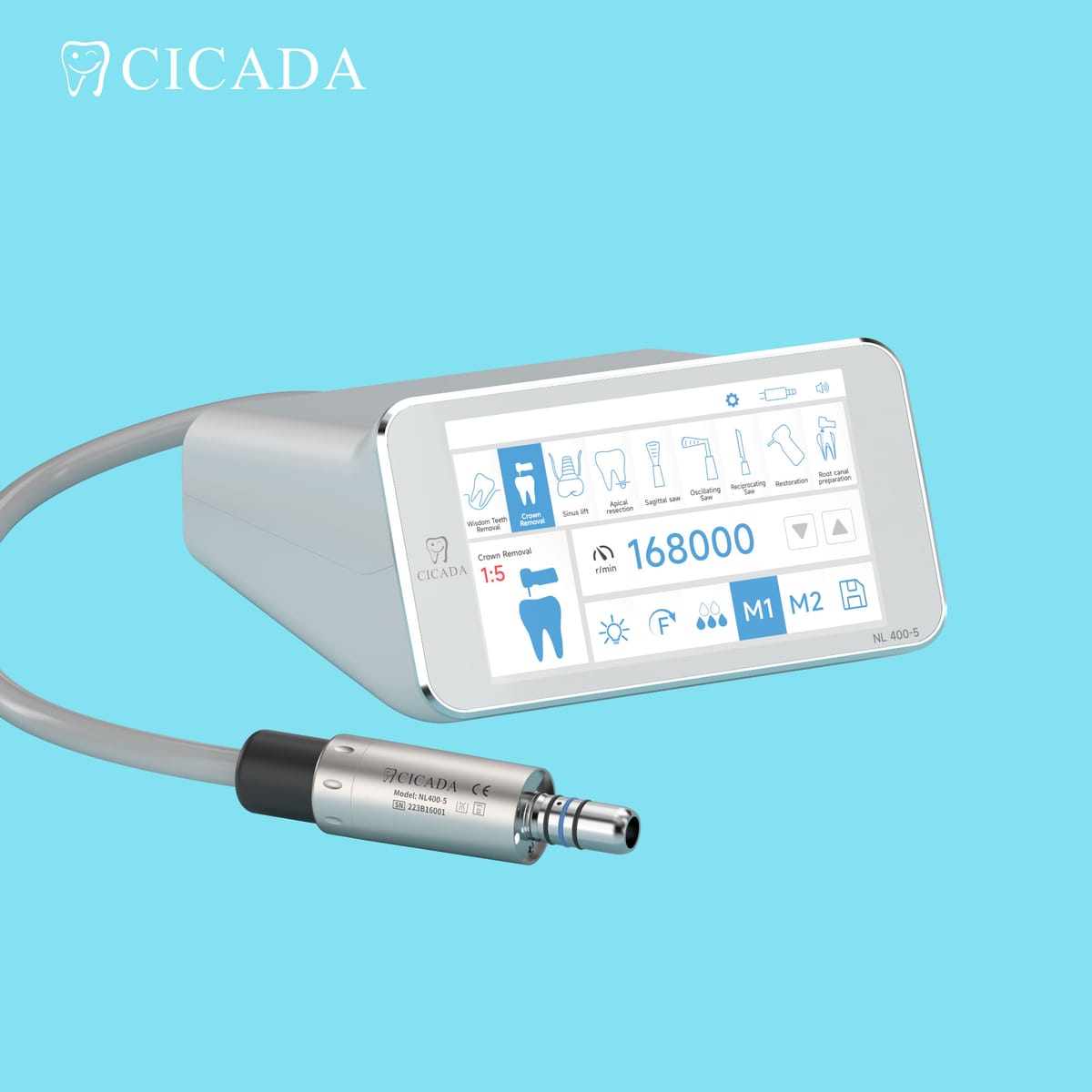 LCD Touch Screen Electric Micro Motor NL400-5 – Foshan Cicada Dental Instrument Co., Ltd, Motoren