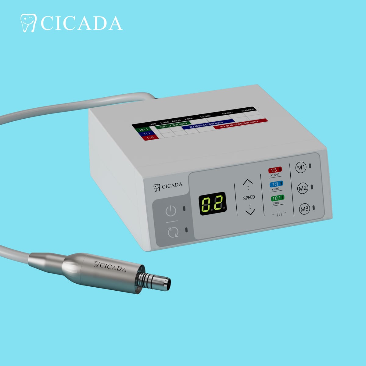 Electric Micro Motor Touch Screen NL 400-2 – Foshan Cicada Dental Instrument Co., Ltd, Motoren