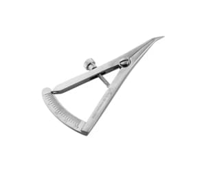 Castroviejo Caliper 9cm, 0-20mm Angled