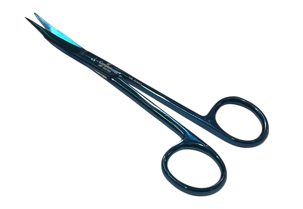 Goldman Fox Scissors, Curved, 13 cm BLUE – Commic International Ltd., Chirurgische Instrumente