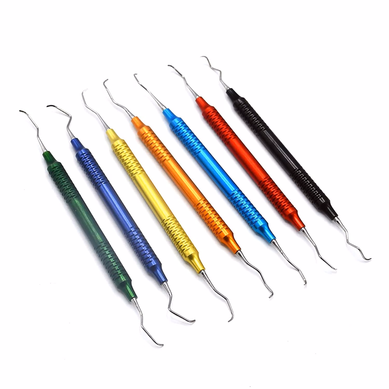 Dental Gracey Curette Set of 7, Multi Color