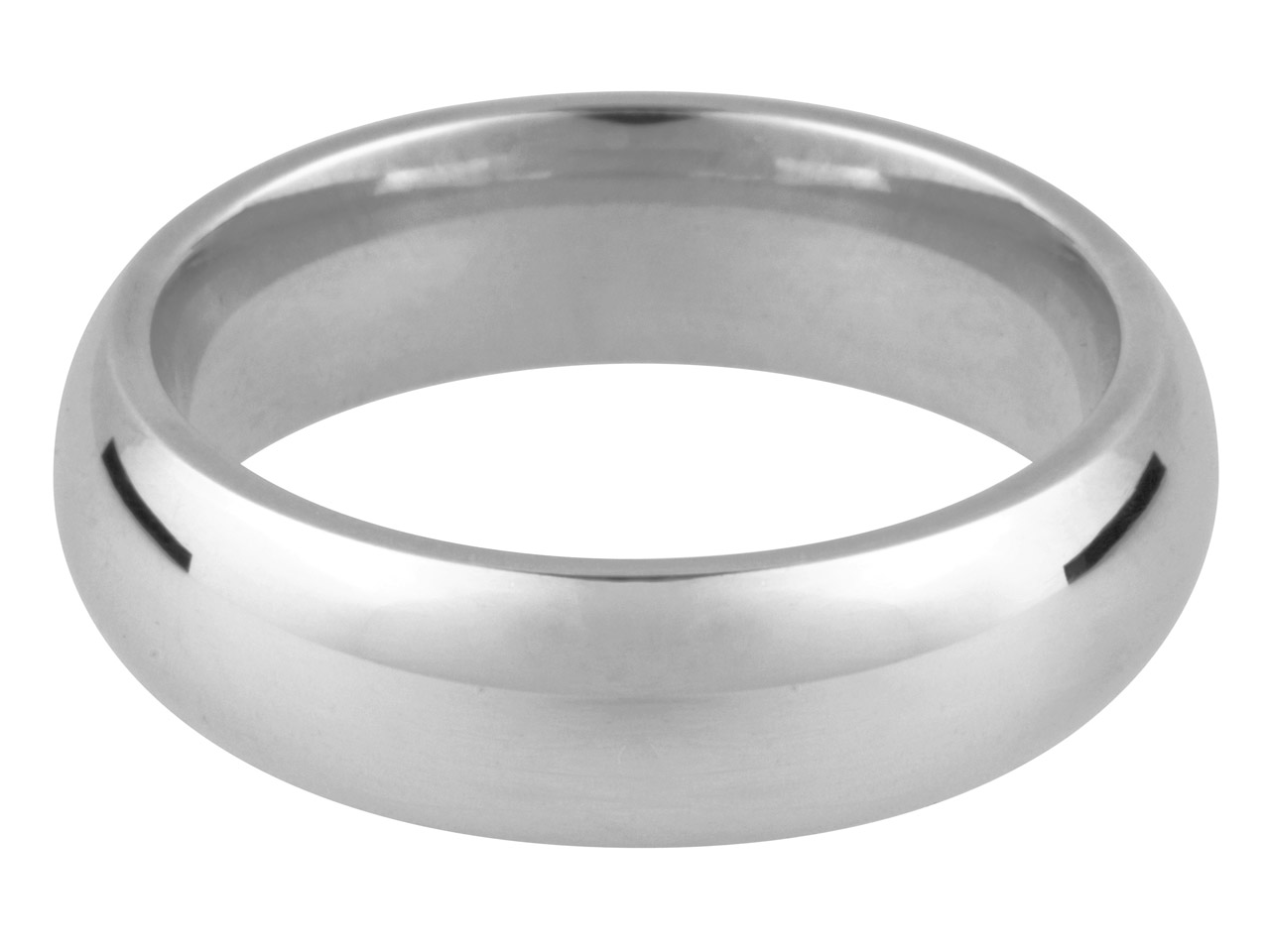 Platinum Court Wedding Ring 4.0mm, Size R, 10.7g Heavy Weight, Hallmarked, Wall Thickness 2.33mm