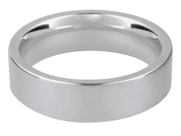 Platinum Easy Fit Wedding Ring 3.0mm, Size L, 6.5g Medium Weight, Hallmarked, Wall Thickness 1.83mm
