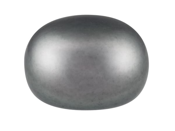 Cultured Pearls Pair Button Half Drilled 8.5-9mm, Peacock Grey, Freshwater