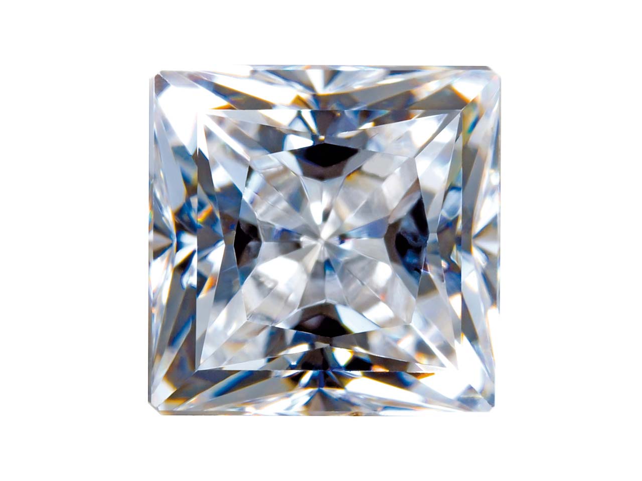 Preciosa Cubic Zirconia, Square Princess, 2.5 X 2.5mm, White
