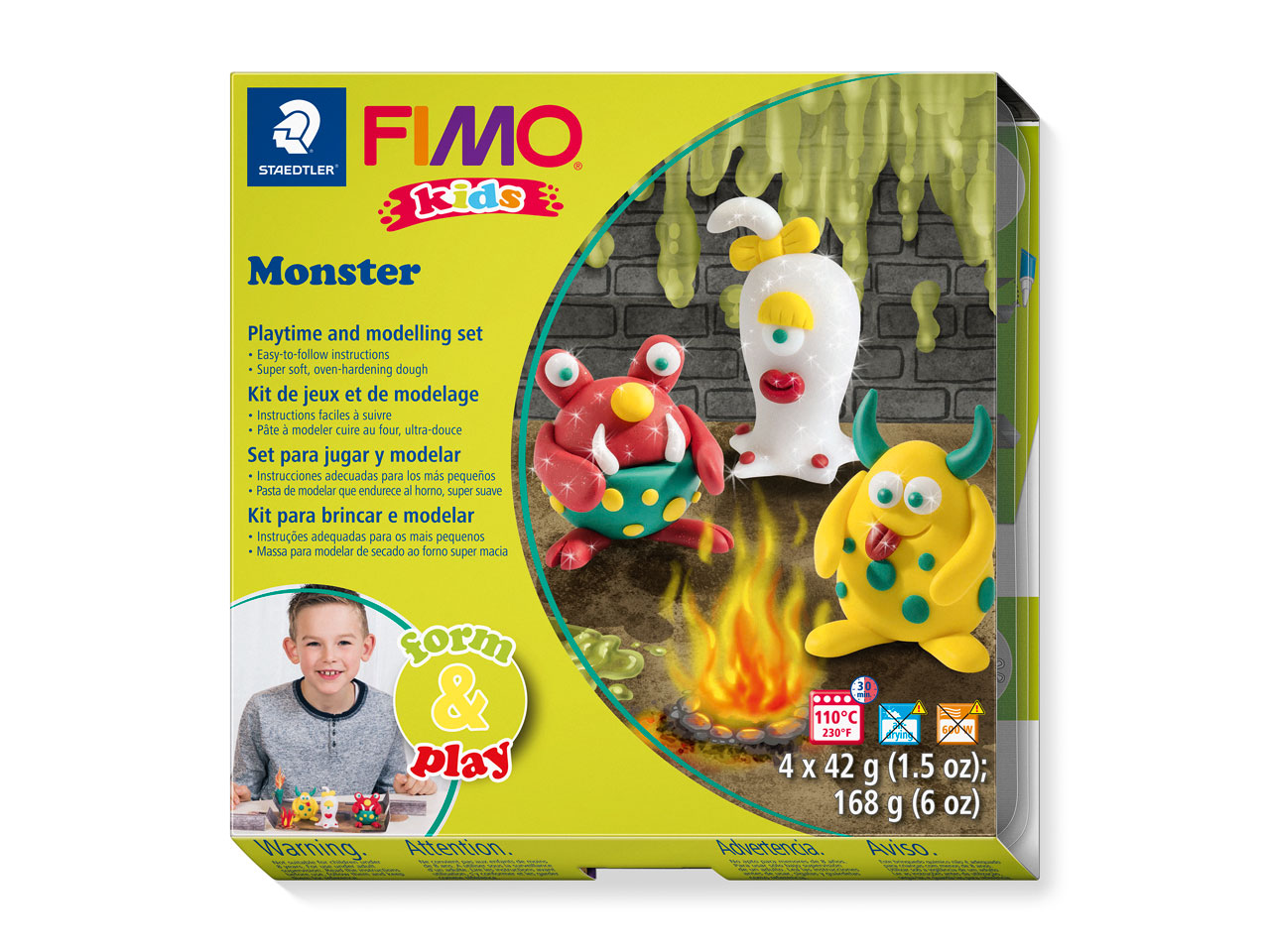 Fimo Monster Kids Form And Play Polymer Clay Set