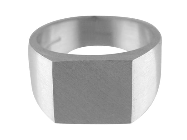 Sterling Silver Solid Signet Ring Hallmarked Approx 7.5mm Square Head Finger Size N