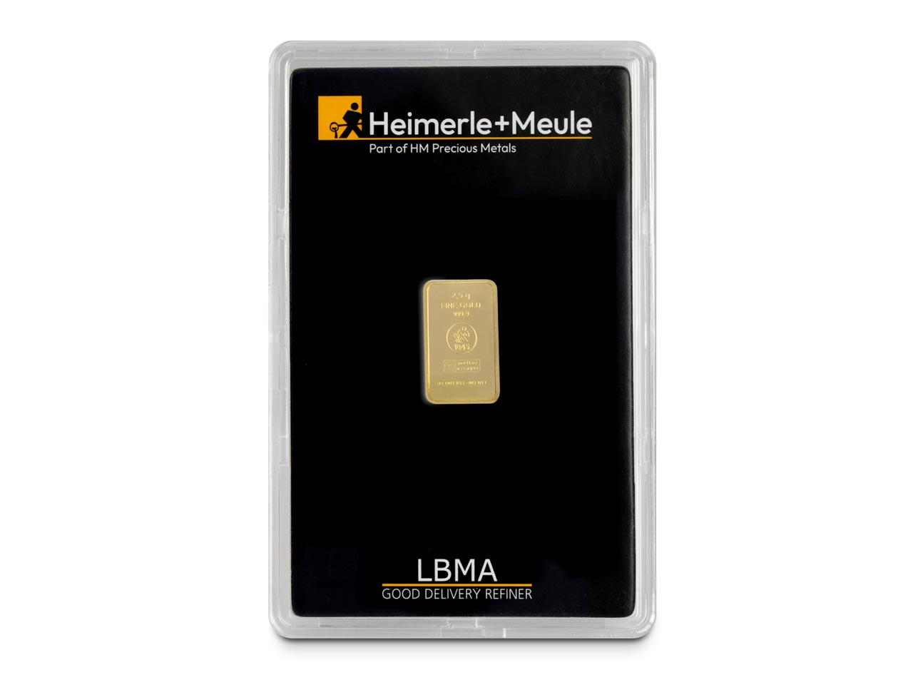 Fine Gold Bar 2.5gm H+M Fine Card Design