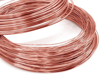 9ct Red Gold Round Wire 0.50mm, 100% Recycled Gold