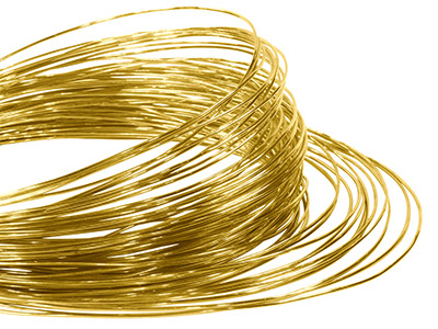 18ct Yellow Gold Round Pin Wire 1.00mm Fully Hard, Coils, 100% Recycled Gold
