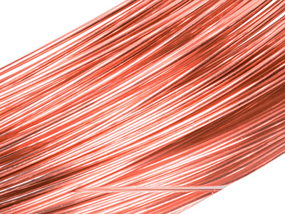 18ct Red Gold Round Wire 0.50mm, 100% Recycled Gold