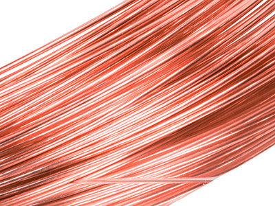 18ct Red Gold Round Wire 2.00mm, 100% Recycled Gold