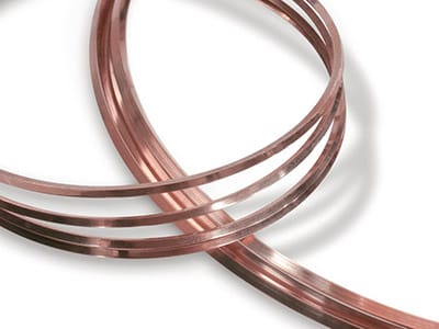 18ct Red Gold Square Wire 6.00mm Fully Annealed, 100% Recycled Gold