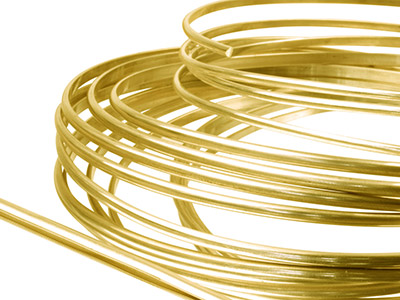 14ct Yellow Gold D Shape Wire 2.30mm X 1.50mm, 100% Recycled Gold